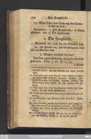 I. Die Fragstücke.