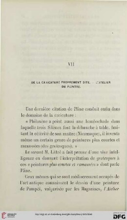 VII: De la caricature proprement dite. – L’atelier du peintre