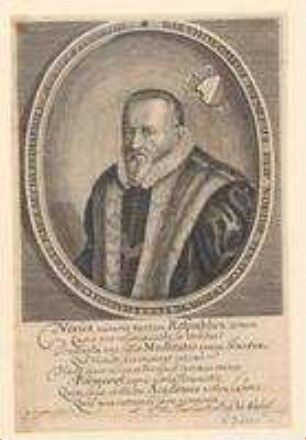 Bartholomäus (= Barthel d.Ä.) Pömer, Ratsherr, Triumvir und Vorderster Scholarch; geb. 9. März 1533; gest. 25. Oktober 1590