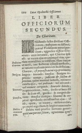 Liber Officiorum Secundus. De Charitate
