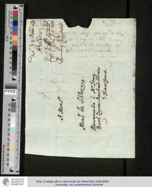 Stanisław Lubieniecki an Johann Friedrich Schletzer (Frankfurt am Main), 3. Oktober 1665