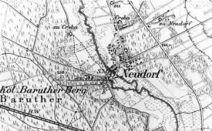 Kreba-Neudorf-Neudorf. Meßtischblatt, 1:25.000, Sekt. Mücka, 1887 (Sign.: VII 167.2)
