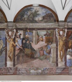 Szenen aus dem Leben des Heiligen Augustinus, Augustinus lehrt Rhetorik in Rom