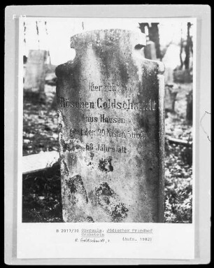 Grabstein von Röschen Goldschmidt