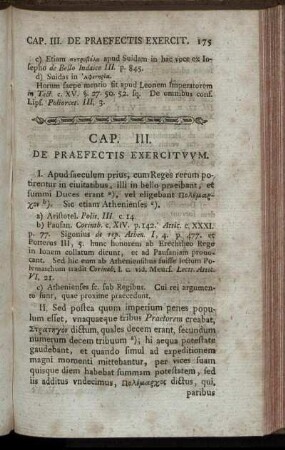 Cap. III. De Praefectis Exercituum – Cap. IV. De Variis Partibus Exercitus
