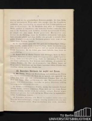 III. Besondere Merkmale der Aepfel und Birnen.