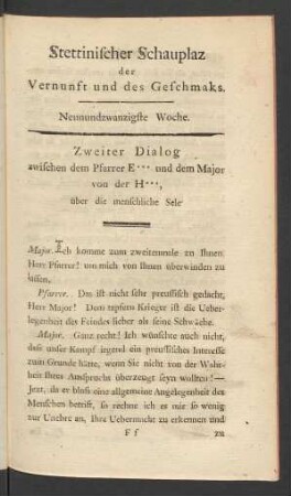 Neunundzwanzigste Woche
