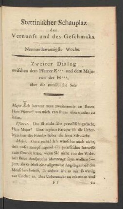 Neunundzwanzigste Woche