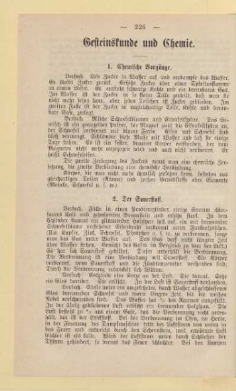 Gesteinskunde und Chemie