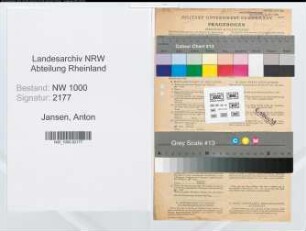 Entnazifizierung Anton Jansen, geb. 29.01.1893 (Buerovorsteher)