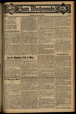 Zweite Ausgabe vom Sonntag, den 17. Mai 1931.