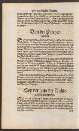 Von der Kirchen Zeychen.