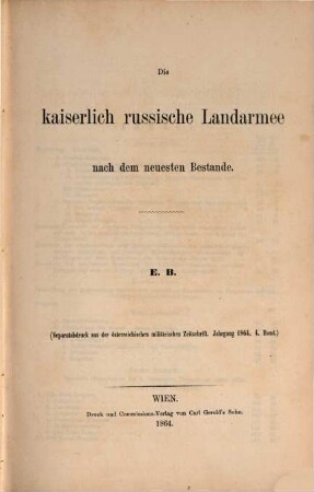 Österreichische militärische Zeitschrift. 1864,4, 1864, 4 = Jg. 5