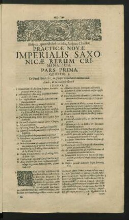 Pars Prima. Quaestio I. - X.