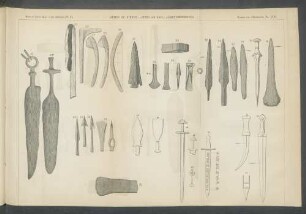 Pl. LXIII Armes de pierre, armes de bois, armes défensives