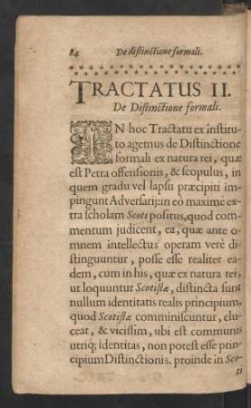 Tractatus II. De Distinctione formali.