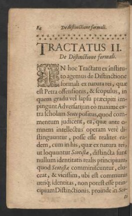 Tractatus II. De Distinctione formali.