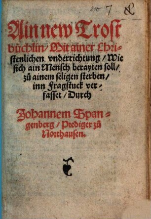 Ain new Trostbüchlin