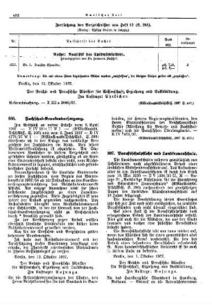 Berufsschulpflicht und Landfrauenschule : [Erziehung] ; [Für das Reich] ; [Amtliche Erlasse] ; [Amtlicher Teil]