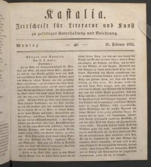 Ausgabe vom 16. Februar 1832.