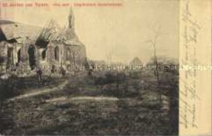Die zerstörte Kirche "St. Julien" bei Ypern