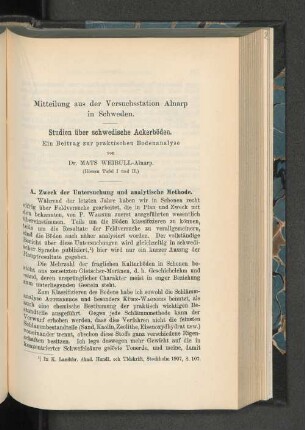 Studien über schwedische Ackerböden.