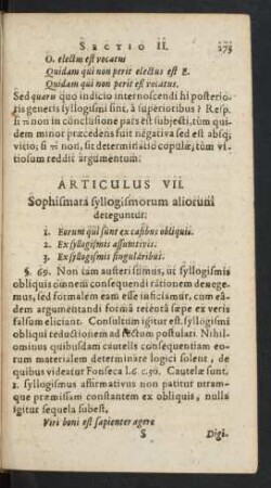Articulus VII. Sophismata syllogismorum aliorum deteguntur.