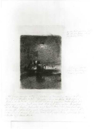 Drei Arbeiter am Wirtshaustisch : Kollwitz, Käthe. Drei Arbeiter am Wirtshaustisch. Radierung; 180 x 131 mm. 1893. Dresden: Kupferstich-Kabinett A 1902-827, Kl. 17/I