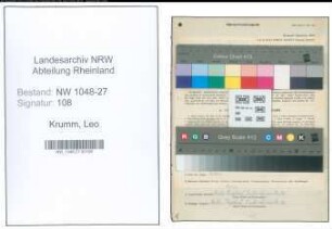 Entnazifizierung Leo Krumm , geb. 22.06.1888 (Verwaltungsangestellter)