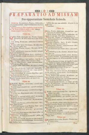 Praeparatio Ad Missam Pro opportunitate Sacerdotis facienda