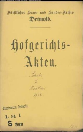 Schule, Kaptän Bartold gegen Arnd zu Bexten, Konduktor zum Kluckhof - Schuldforderung