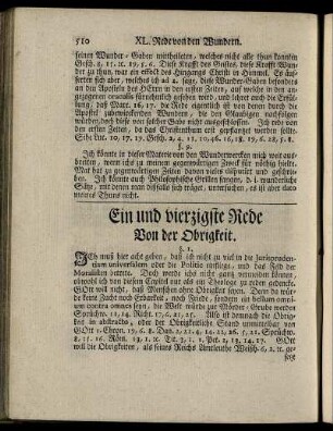 Ein und vierzigste Rede Von der Obrigkeit.