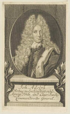 Bildnis des Joh. Adolph Hertzog zu Sachsen Weissenfels