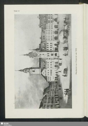 Marktplatz von Chemnitz um 1830
