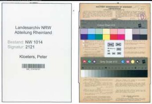 Entnazifizierung Peter Kloeters , geb. 20.02.1897 (Lokfuehrer)