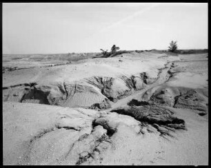 Erosion im Abraum, Tagebau Greifenhain, Pritzen