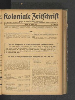 Nr. 5. Berlin, 31. Januar 1913. 14. Jahrgang.