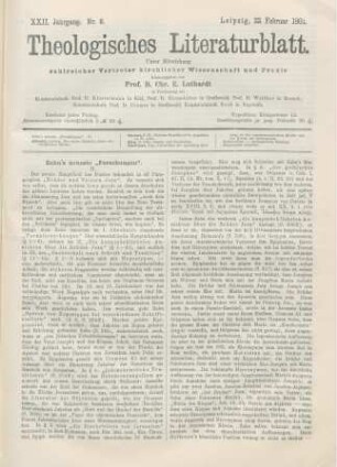 89-91 Zahn's neueste ʺForschungenʺ