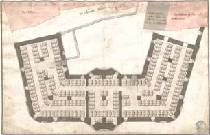 Thoman, Johann Valentin; Mainz; Ostein`sches Haus - Grundriss Keller
