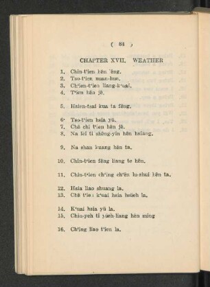 Chapter XVII. Weather.