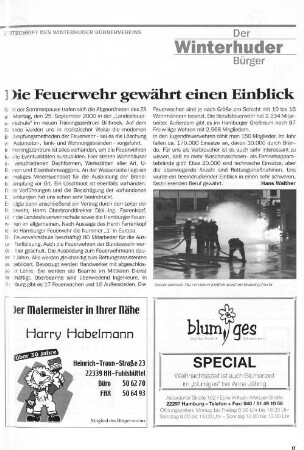 Die Feuerwehr gewährt einen Einblick