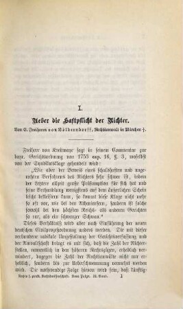 Archiv für practische Rechts-Wissenschaft aus dem Gebiete des Civilrechts, des Civilprozesses und des Criminalrechts : mit namentlicher Rücksicht auf Gerichtsaussprüche und Gesetzgebung, N.F. 12 = Folge 3, Bd. 1. 1880