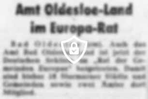 Amt Oldesloe-Land im Europa-Rat