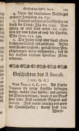 279-282, Geschichten des II. Seculi