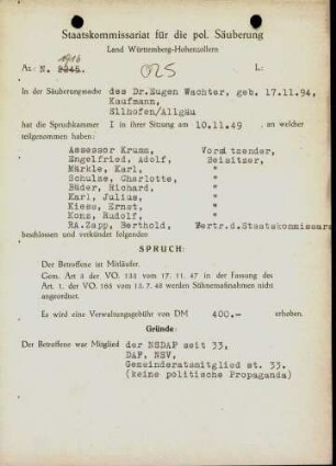 Wachter, Ernst, Dr.