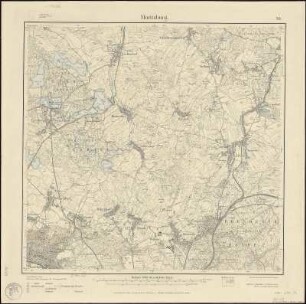 Meßtischblatt 50 : Moritzburg, 1920 : Moritzburg. - Aufgen. 1909, hrsg. 1913, kurrentgest. 1920. - 1:25000. - Leipzig, 1920. - 1 Kt.