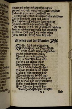 Artzeney aus den Wunden JEsu