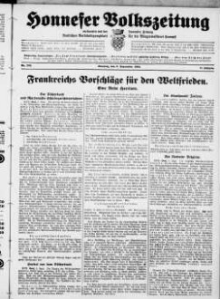 Honnefer Volkszeitung. 1889-1978