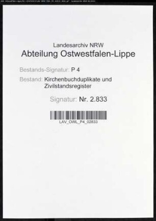 Kirchenbuchduplikat der katholischen Gemeinde Medebach (H 1844-1874). (Gemeinde: Medebach, katholische Gemeinde)