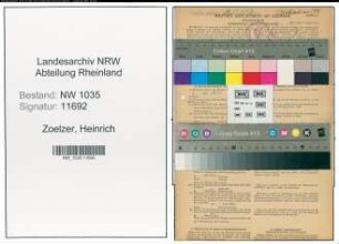 Entnazifizierung Heinrich Zoelzer , geb. 26.02.1893 (Kaufmaennischer Angestellter)